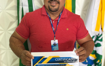 O IPREVSAPP parabeniza o Conselheiro do Conselho Deliberativo, Elielson Vieira, pela aprovação na prova de Certificação Profissional para RPPS.